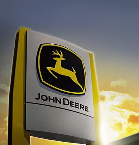 John Deere -maahantuojan kyltti