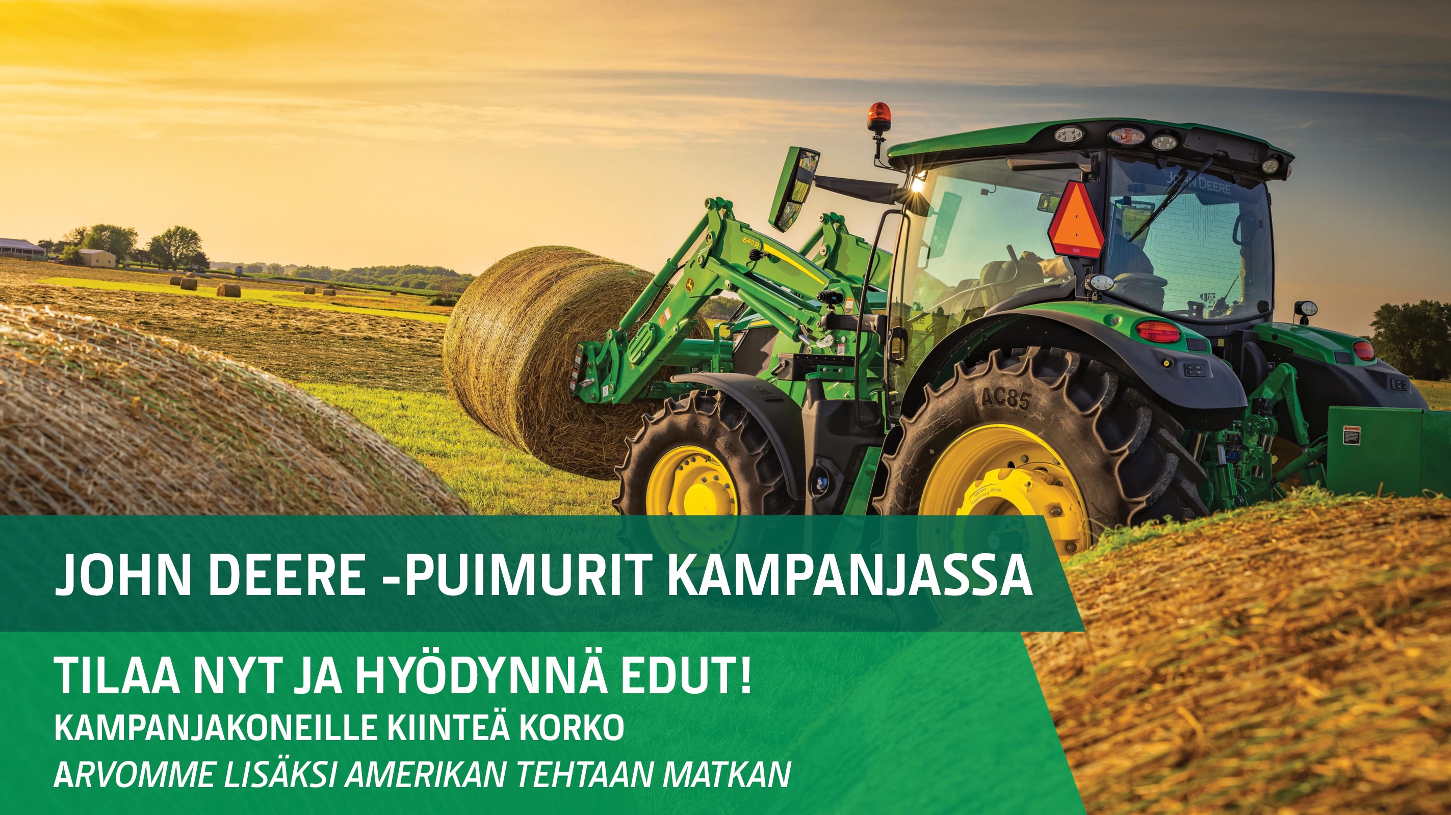 Varmista syystöiden sujuvuus uudella John Deere traktorilla