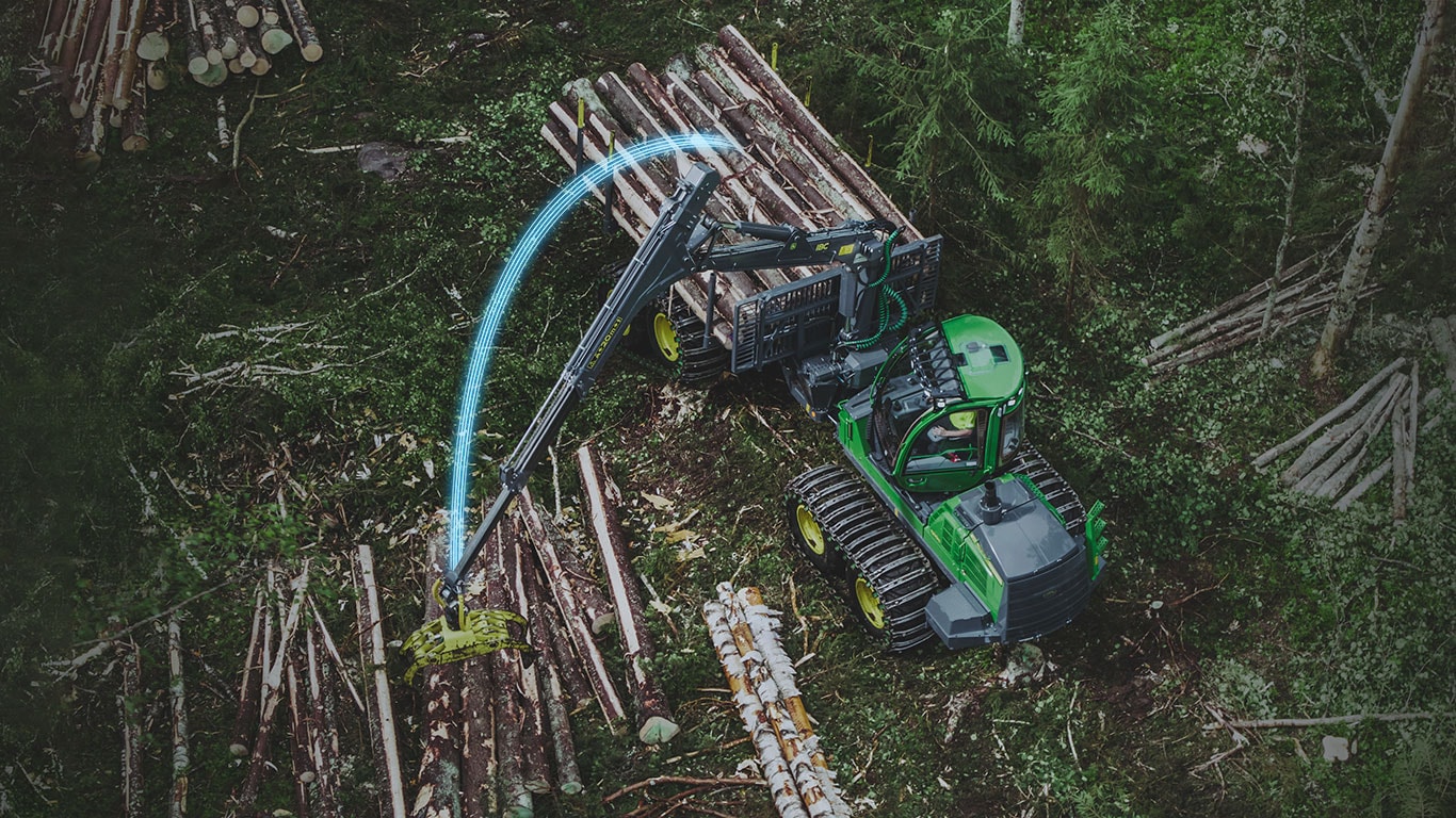 Kuormatraktori metsässä