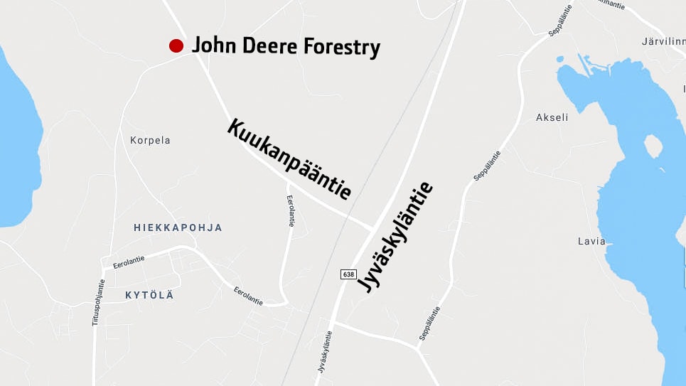 Laukaan asiakaspalvelupisteen sijaintikartta